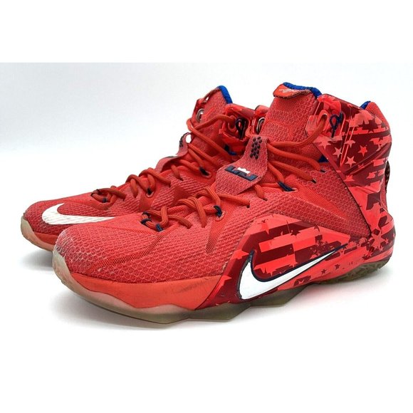 Nike Other - NIKE LEBRON XII (12) Independence Day Mens 10.5 USA 4th of July 684593-616